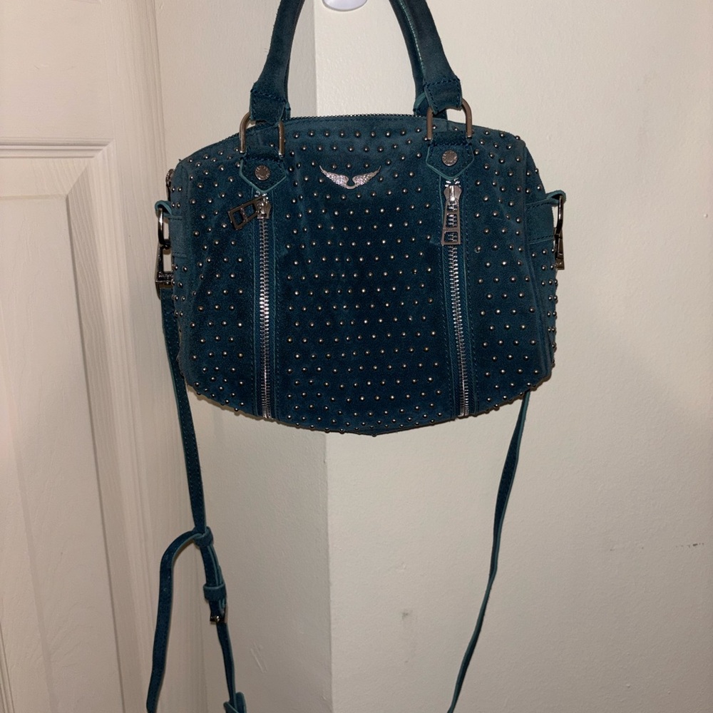Zadig et Voltaire Sunny Blue Suede Handbag